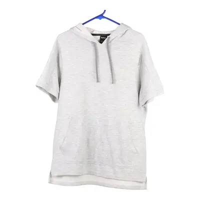 Reebok Hoodie - Large Grey Cotton Blend