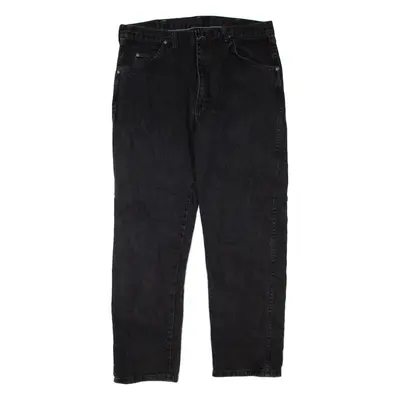 WRANGLER Mens Jeans Black Regular Straight W36 L30