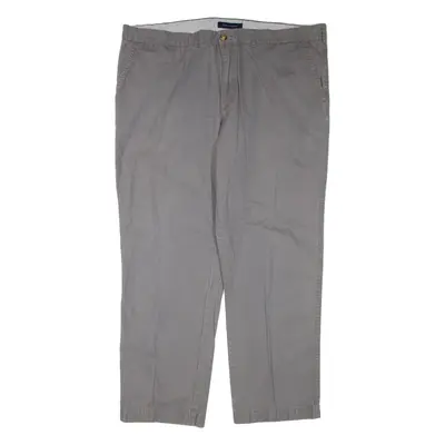 TOMMY HILFIGER Chino Mens Trousers Grey Regular Tapered Cashmere W42 L32