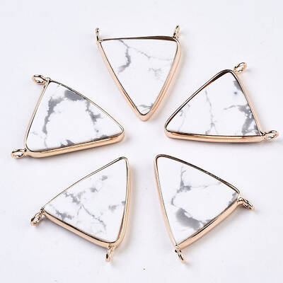 Natural Howlite Pendant Links
