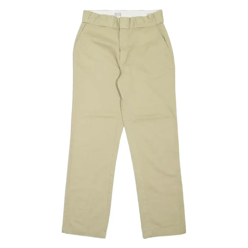 DICKIES 874 Workwear Mens Trousers Beige Regular Straight W28 L29