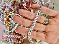 Beaded Bracelets - Jesus Bracelet - WWJD Bracelet - Stackable Bracelets - Bulk Beaded Braceletes - Christian Gift - Friendshi...