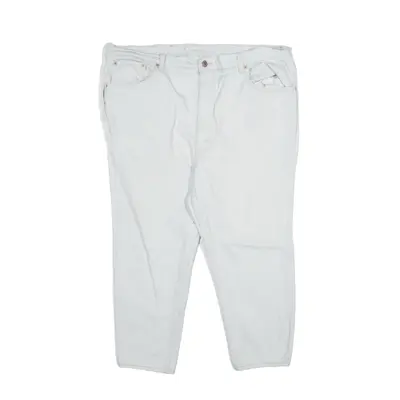 LEVI'S 550 Jeans White Denim Relaxed Tapered Mens W42 L21
