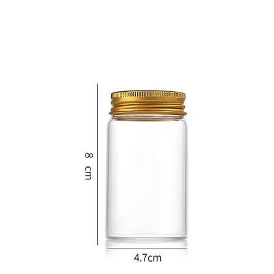 Column Glass Screw Top Bead Storage Tubes
