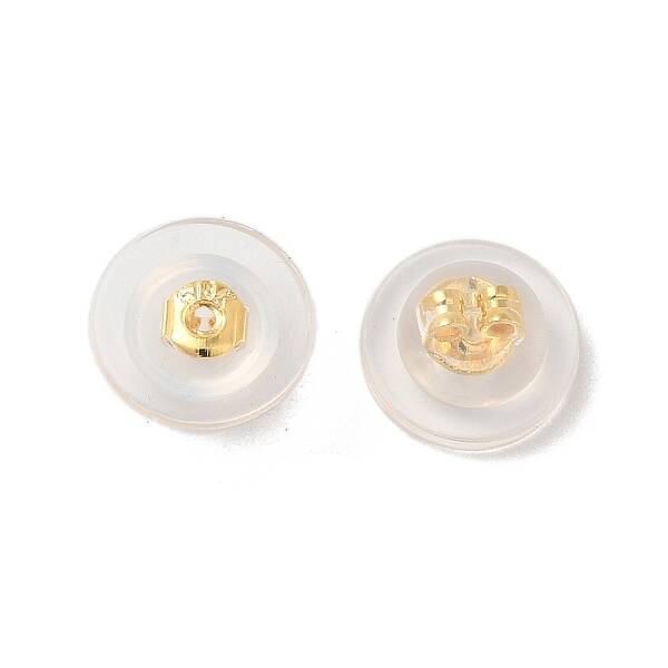 Long-Lasting Plated Brass Silicone Ear Nuts
