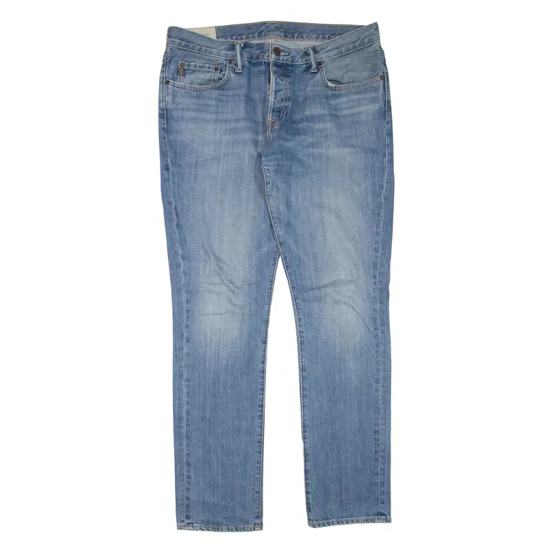 ABERCROMBIE & FITCH Womens Jeans Blue Regular Skinny Stone Wash W36 L32
