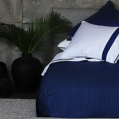 Coverlet Set | Size: Full/Queen | Color: Marine | Touch: Sateen