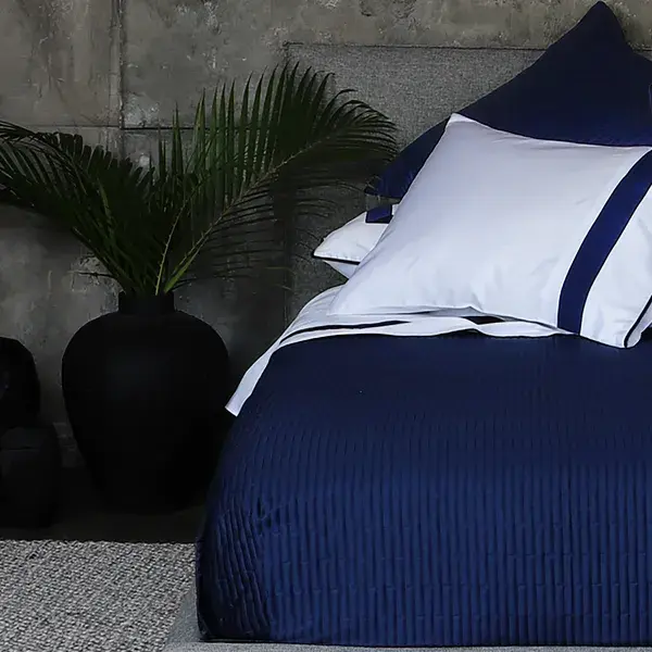 Coverlet Set | Size: Full/Queen | Color: Marine | Touch: Sateen