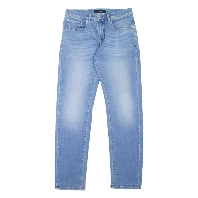 PIERRE CARDIN Lyon Mens Jeans Blue Regular Tapered Stone Wash W31 L32