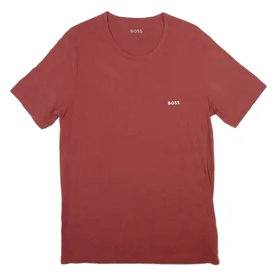 BOSS Mens T-Shirt Maroon Crew Neck L