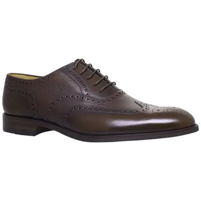 Loake Lowick Leather Men's Oxfords Shoes - Dark Brown - Size:US 11 Men