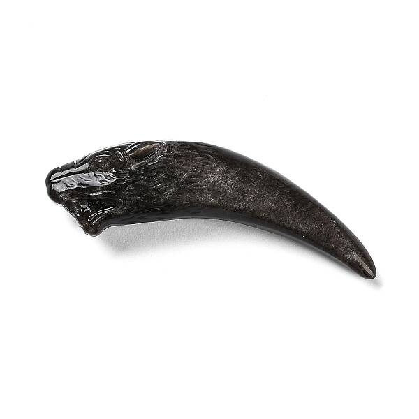 Natural Sliver Obsidian Big Pendants