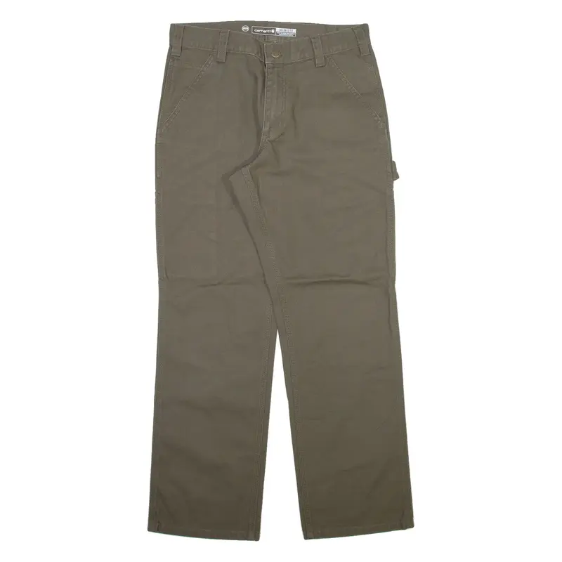 CARHARTT Carpenter Workwear Mens Trousers Grey Relaxed Straight W30 L30