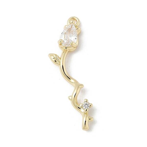 Brass Micro Pave Cubic Zirconia Pendants