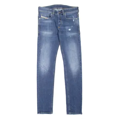 DIESEL Sleenker Mens Jeans Blue Slim Skinny Stone Wash W28 L30