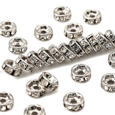 Brass Grade A Crystal Rhinestone Beads