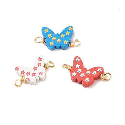 Spray Painted Wood Connector Charms
