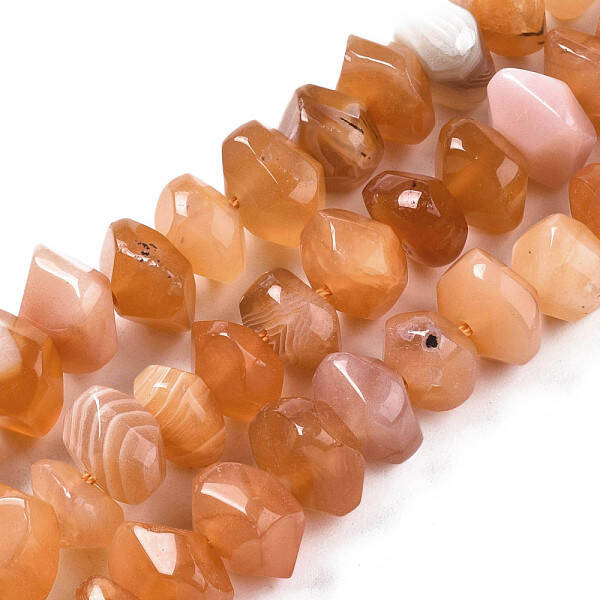 Natural Orange Botswana Agate Beads Strands