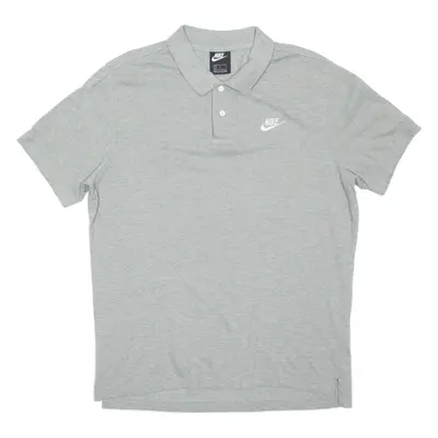 NIKE Mens Polo Shirt Grey L