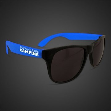 300 Custom Blue Neon Sunglasses - Retro Style