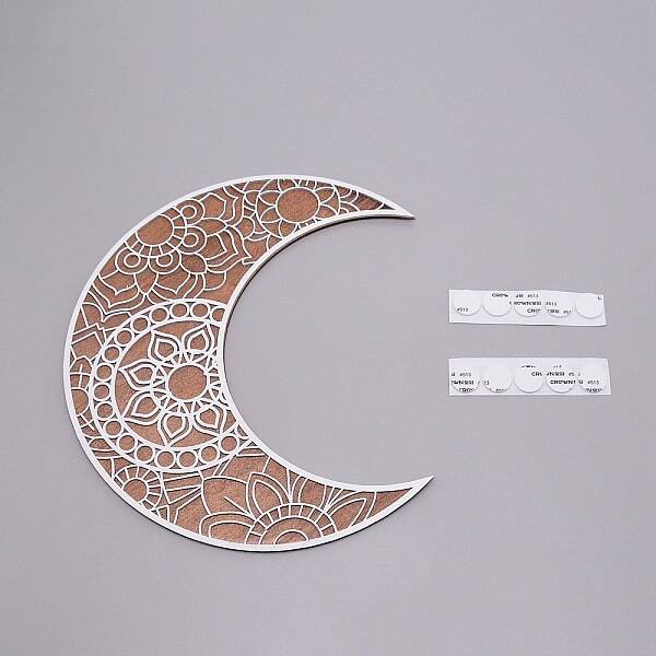 Wooden Hollow Crescent Moon Decorations