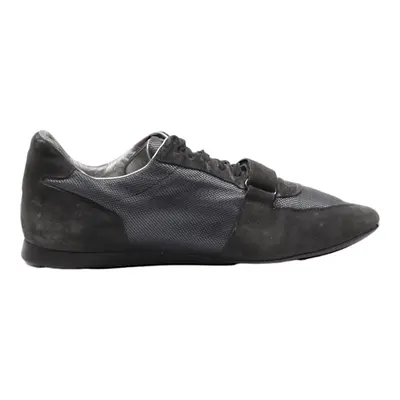LOUIS VUITTON Sneaker Trainers Black Leather Mens UK 8.5