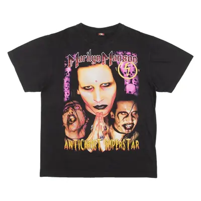 ROCK YEAH Marilyn Manson Mens Band T-Shirt Black L