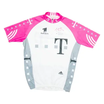 ADIDAS Cycling Womens Jersey White 1/4 Zip L