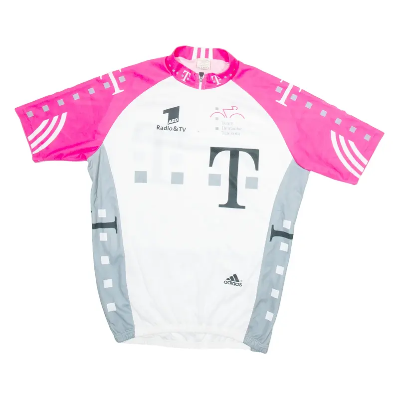 ADIDAS Cycling Womens Jersey White 1/4 Zip L