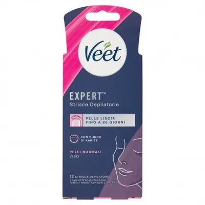 Veet Face Strips Expert Normal Skin 12 Pieces