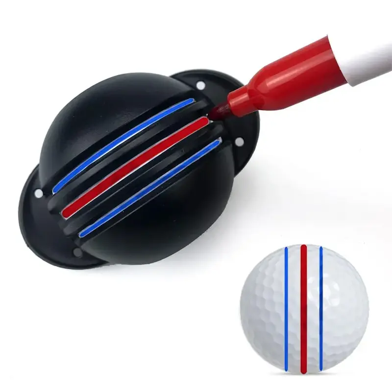 1 Set Three Line Aiming Marker, Golf Ball Line Marker, Golf Ball Alignment Marking Tool, Golf Putter Golf Clubs Accessories, ...