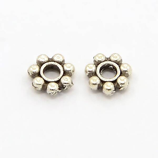 Tibetan Style Alloy Daisy Spacer Beads