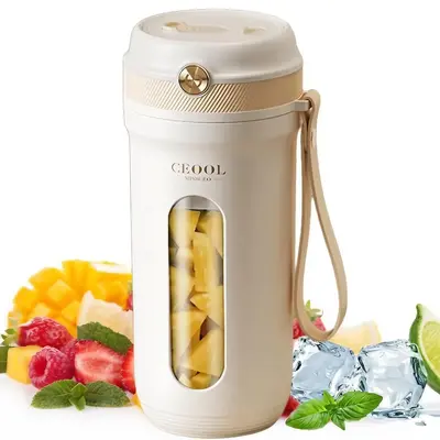 Portable Juicer Cup, USB Rechargeable Juicer Blender, Multifunctional Fruit & Vegetable Juicer, Household Kitchen Appliances ...