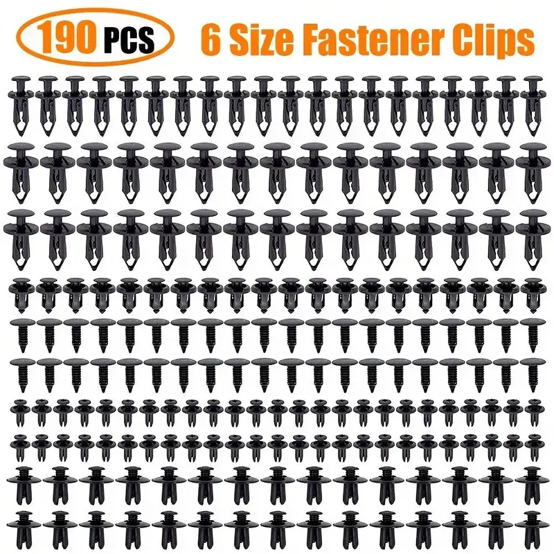 Car Retainer Clip Kit for Summer Gift, Multipurpose 6 Sizes Plastic Fasteners For Vehicle Automotive Trim Panel Push Pin Cli...
