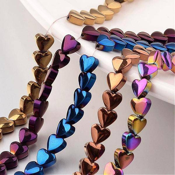 Electroplate Non-magnetic Synthetic Hematite Bead Strands