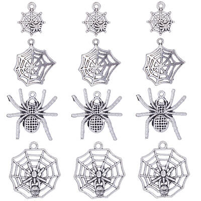 40Pcs 4 Style Tibetan Style Alloy Pendants