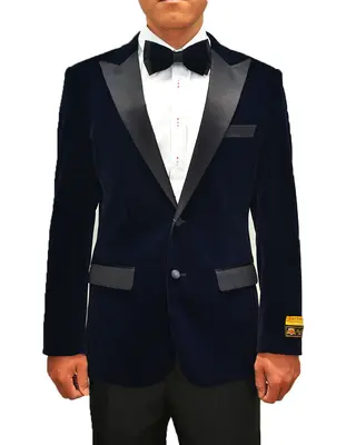 Mens Navy Blue Wedding Tuxedo - Dark Blue Tuxedo Suit