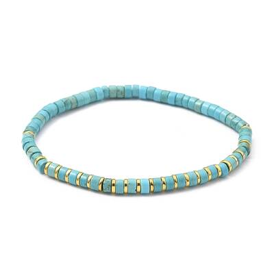 Natural Howlite Stretch Beaded Bracelets