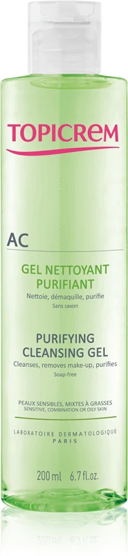 Topicrem AC Purifying Cleansing Gel for Combination to Oily Skin 200ml