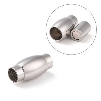 Tarnish Resistant 304 Stainless Steel Magnetic Clasps with Glue-in Ends
