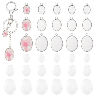DIY Blank Oval Pendant Making Kits