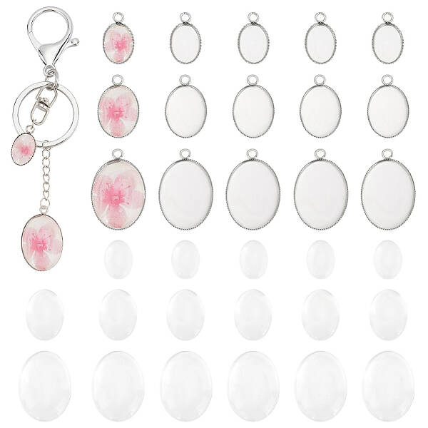DIY Blank Oval Pendant Making Kits