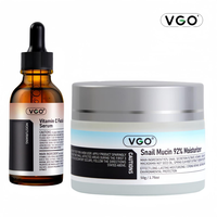 VGO Skin Set: Vitamin C Serum, Moisturizer, Cleanser. For sensitive skin. Cleanse, Moisturize, Repair. Restore skin's charm g...