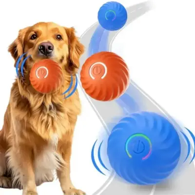 Interactive Dog Ball Toy, Automatic Moving Dog Toy Ball, Rechargeable Dog Vibration Ball, Indoor & Outdoor Dog Animal Toy, Pe...