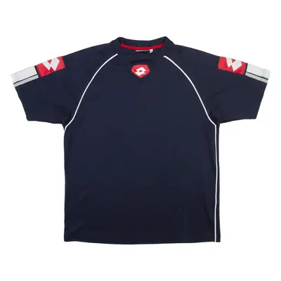 LOTTO Mens T-Shirt Blue V-Neck XL