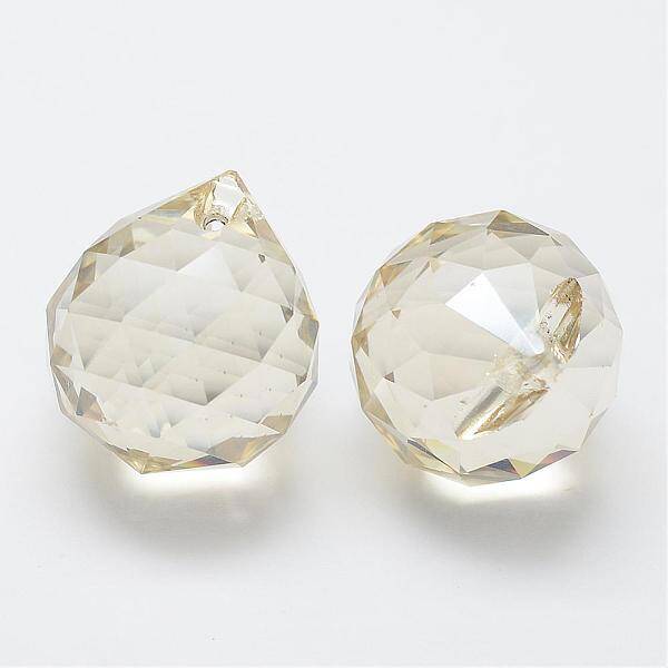 Transparent Glass Teardrop Pendants