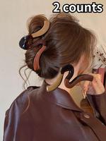 Colorblock Hair Claw, Fashionable Hair Accessories for Women & Girls, Casual Versatile Hair Accessories for Daily Wear,  Barr...