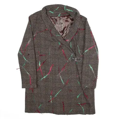 Jacket Brown 90s Check Womens L
