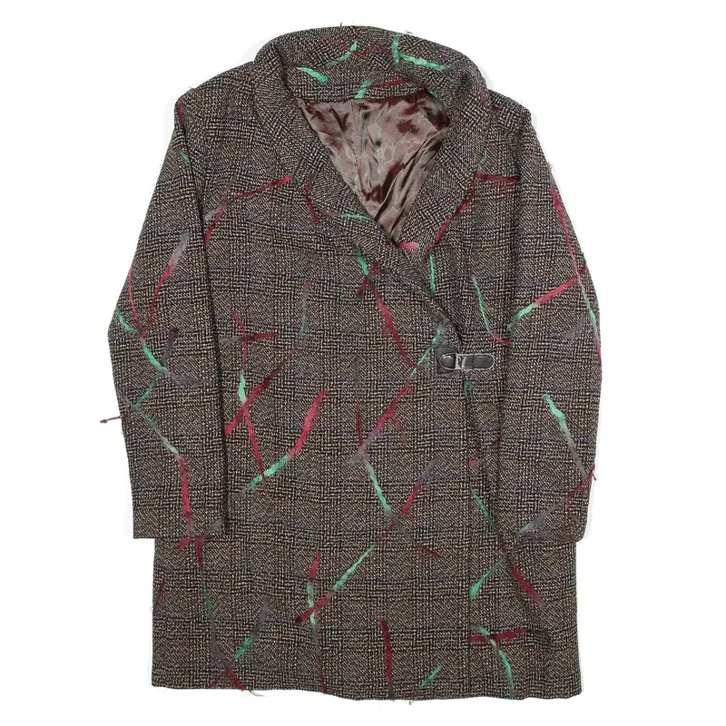 Jacket Brown 90s Check Womens L
