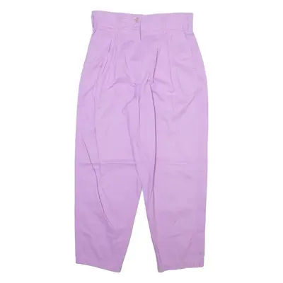 CHARLES VOGELE Womens Trousers Purple Relaxed Tapered W30 L27